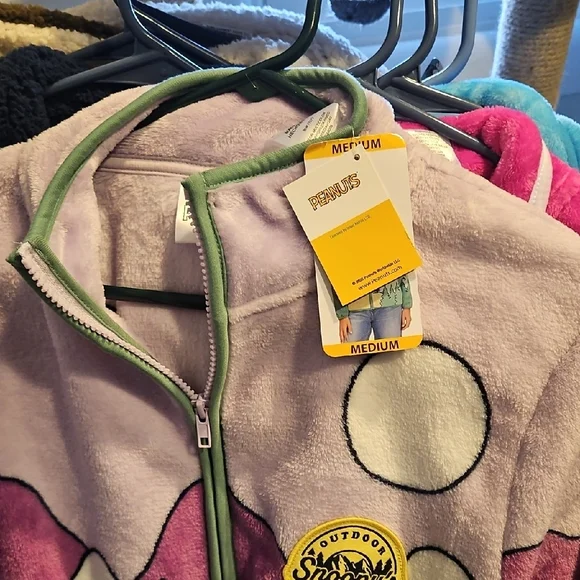 Peanuts Snoopy Kids Hoodie - Purple and Green - Picture 2 of 4